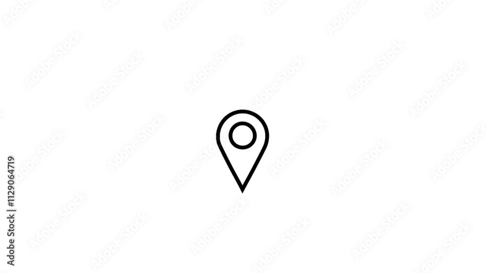 Location icon animation concept on background Location icon animation concept on background