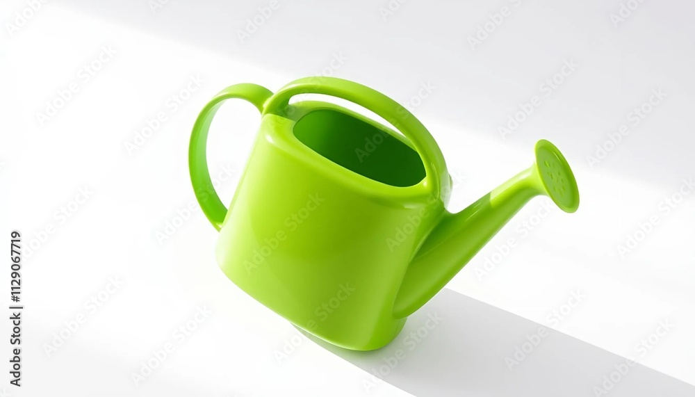 green watering can isolated green watering can isolated