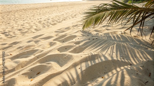 Fototapeta Naklejka Na Ścianę i Meble -  Closeup of waves sand beach and blue summer sea. Panoramic beach landscape.