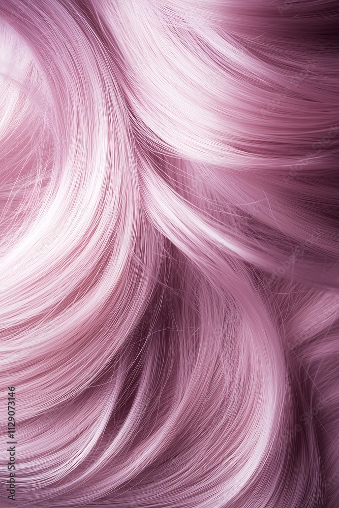 Smooth and shiny pink purple hair texture. Wavy hair, close-up. Smooth and shiny pink purple hair texture. Wavy hair, close-up.