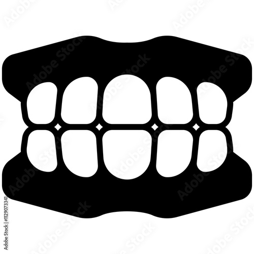 denture Black Fill Icon