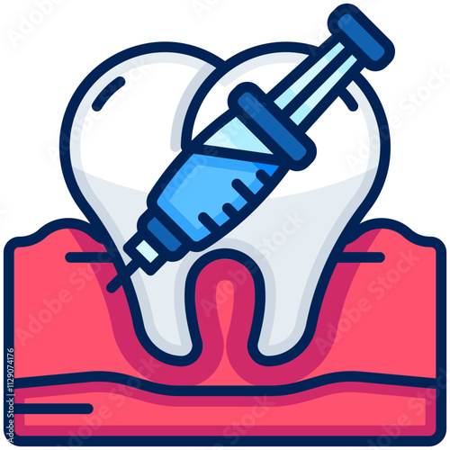 Teeth anesthesia Filled Line Icon
