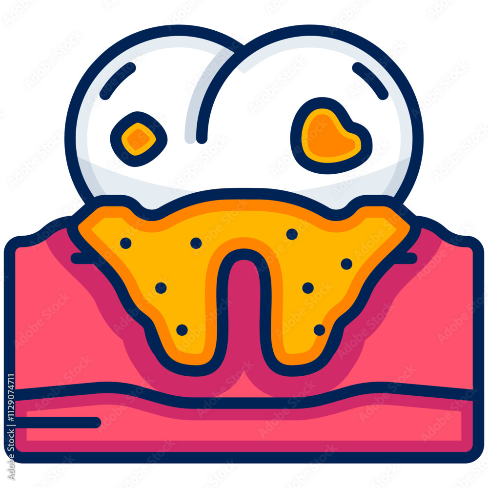 Fototapeta premium tooth plaque Filled Line Icon