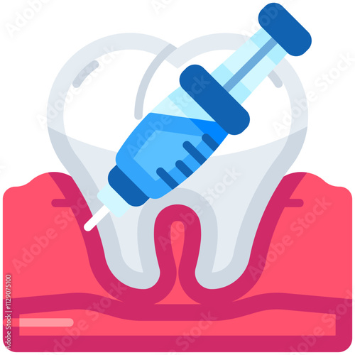Teeth anesthesia Flat Icon
