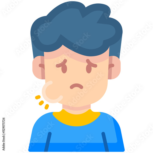 Man with toothache Flat Icon