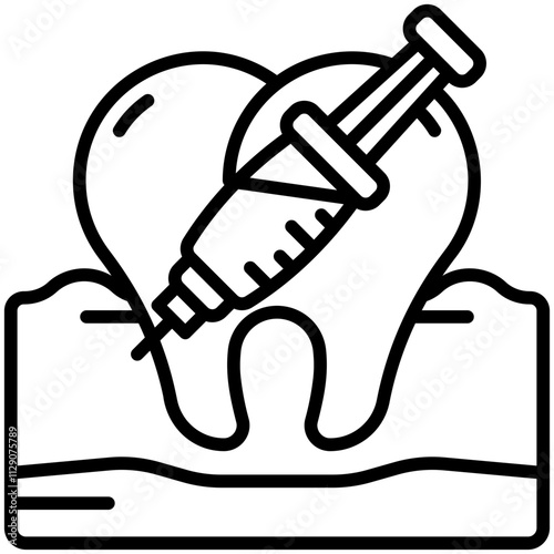 Teeth anesthesia Line Icon