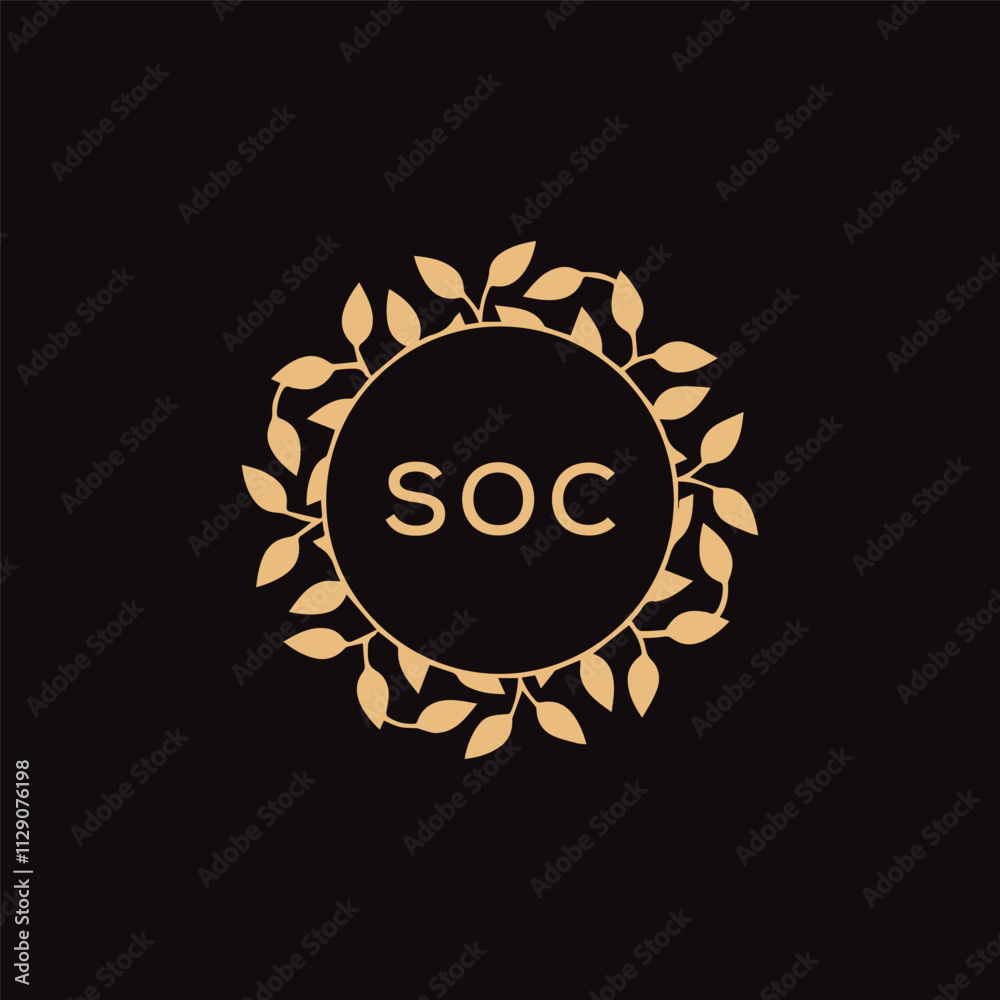 Fototapeta premium SOC letter logo design .