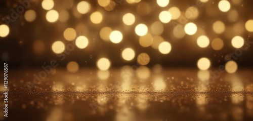 Soft glow of golden lights in the background with abstract bokeh effect , lights, clouds, ethereal