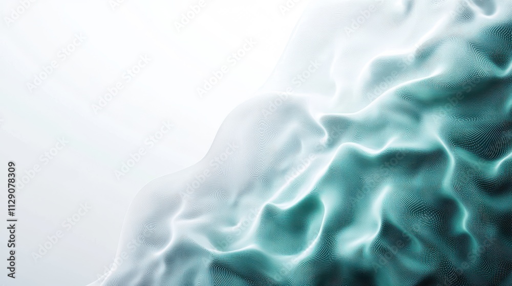 Obraz premium Gradient neuro ICU background with blue-green tones and neural patterns