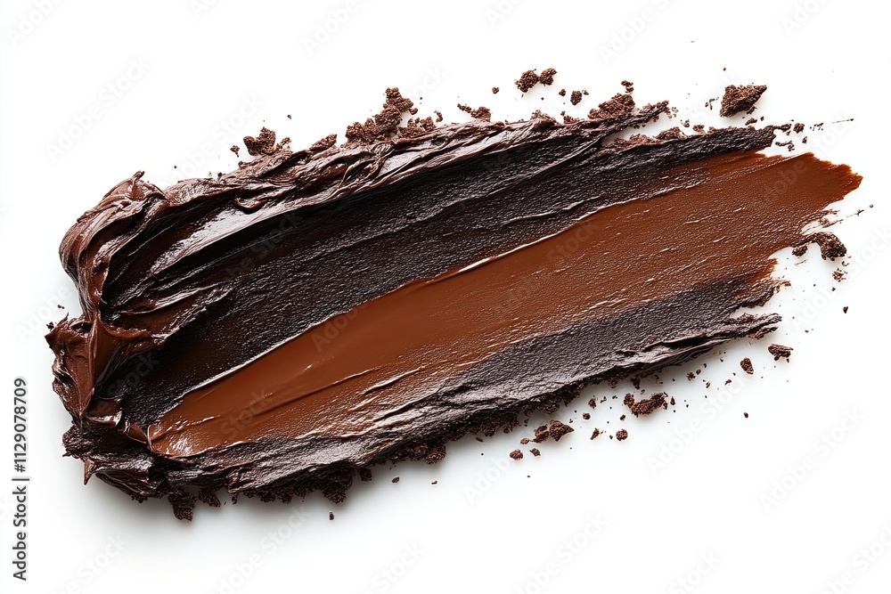 Chocolate Smear Isolated, Melted Chocolate Texture on White Background, Chocolate Sauce Pattern, Cocoa Hazelnut Cream, Liquid Chocolate Paste, Brown Creamy Smear with Copy Space for Text Chocolate Smear Isolated, Melted Chocolate Texture on White Background, Chocolate Sauce Pattern, Cocoa Hazelnut Cream, Liquid Chocolate Paste, Brown Creamy Smear with Copy Space for Text