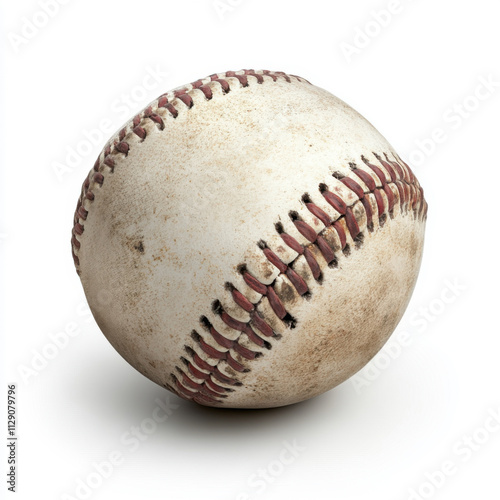 Wallpaper Mural Close-up of a weathered baseball on a white background. Torontodigital.ca