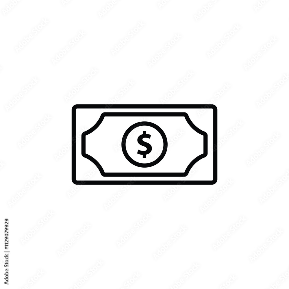 money icon. Vector dollar sign. 