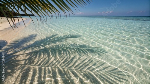 Fototapeta Naklejka Na Ścianę i Meble -  Closeup of waves sand beach and blue summer sea. Panoramic beach landscape.
