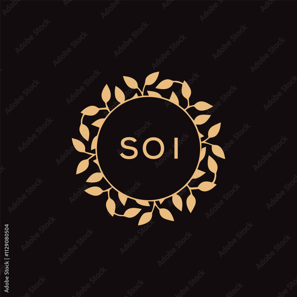 Naklejka premium SOI letter logo design .