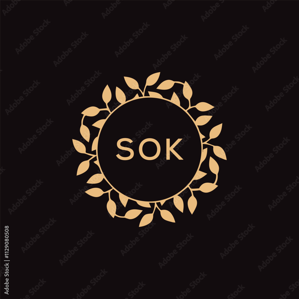 Naklejka premium SOK letter logo design .
