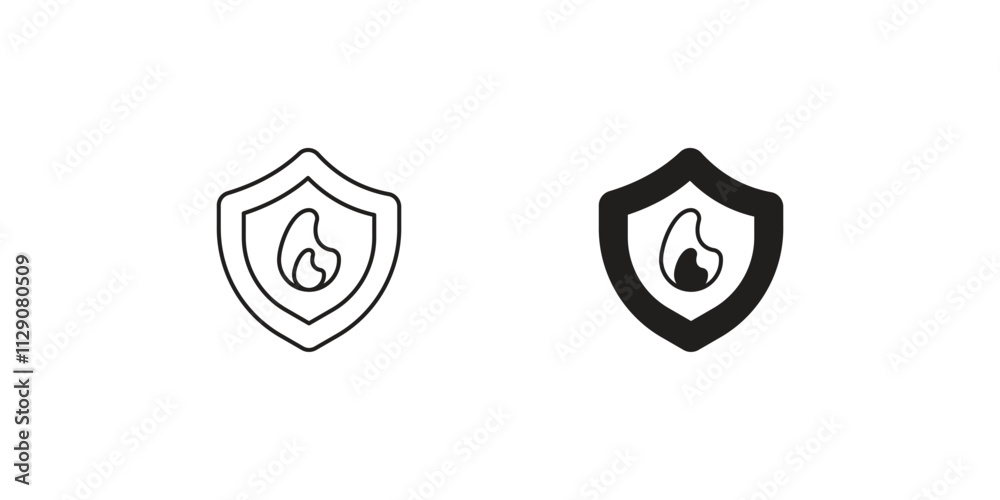 Fire Prevention set icon with white background vector stock illustration Fire Prevention set icon with white background vector stock illustration