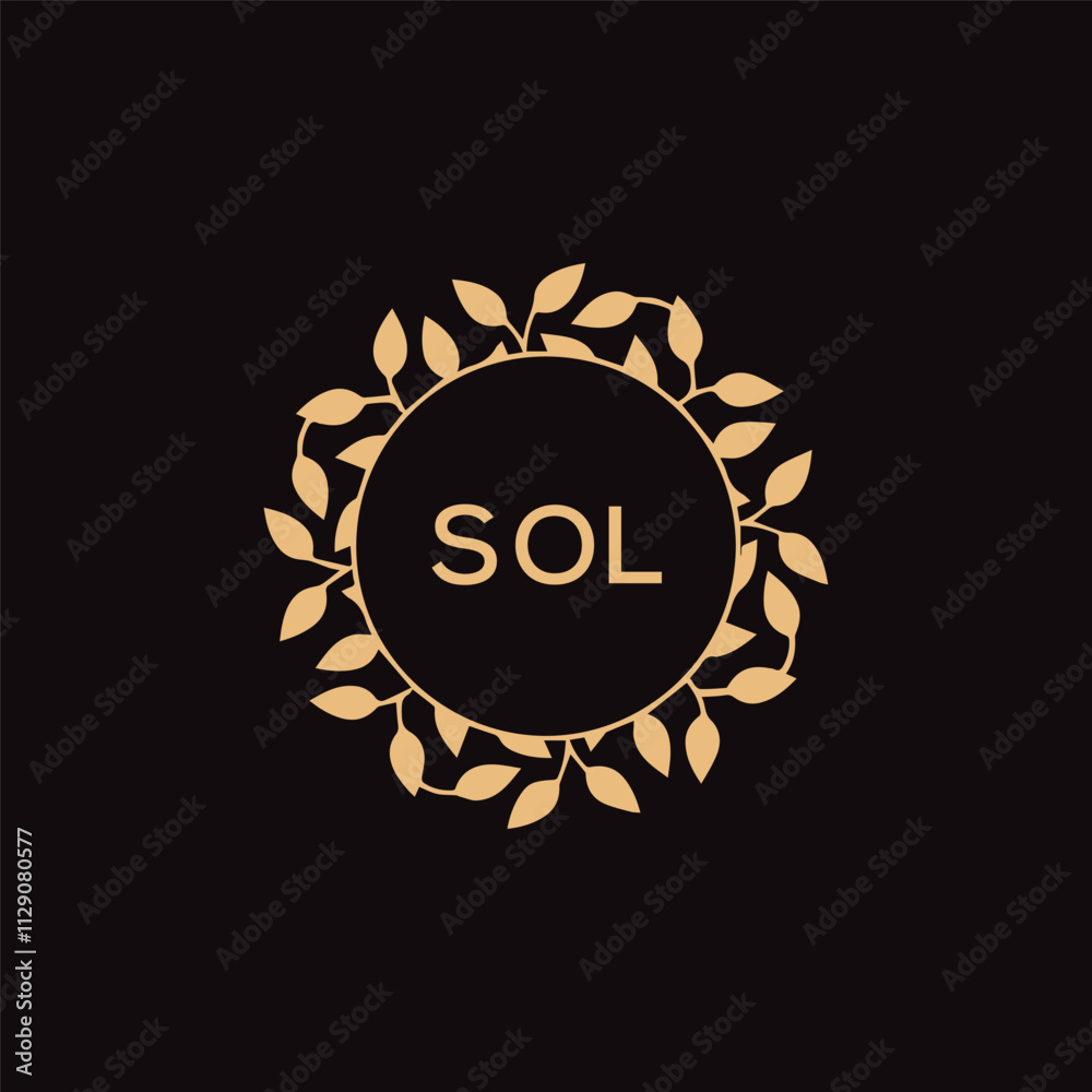 Naklejka premium SOL letter logo design .