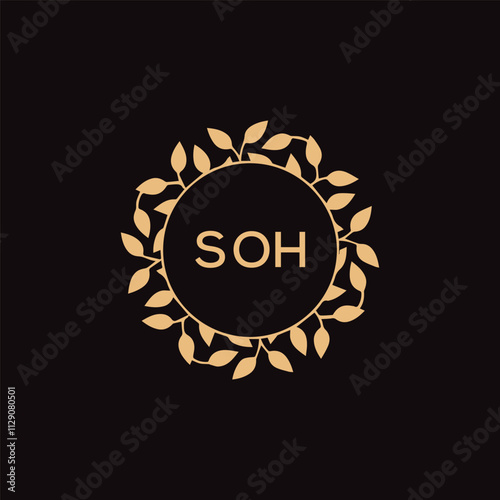 SOH letter logo design .