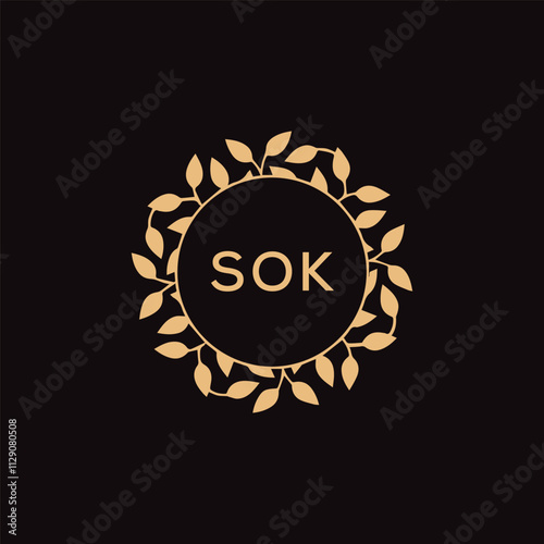 SOK letter logo design .