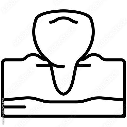 incisor teeth Line Icon