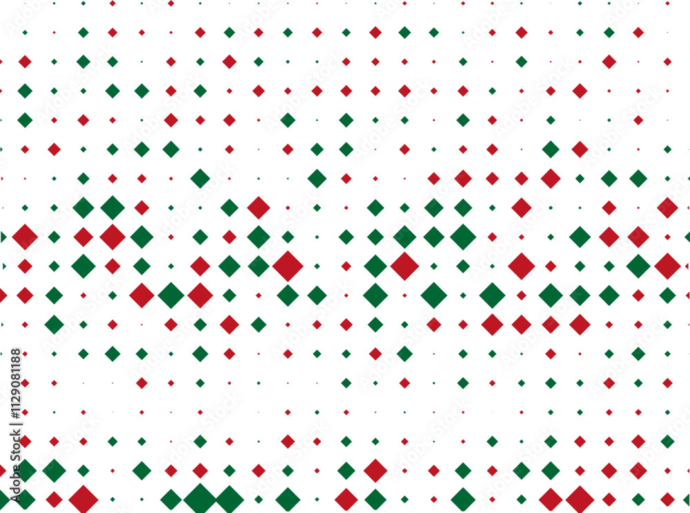 Fotografie Design with large and small rhombus, squares on a white background