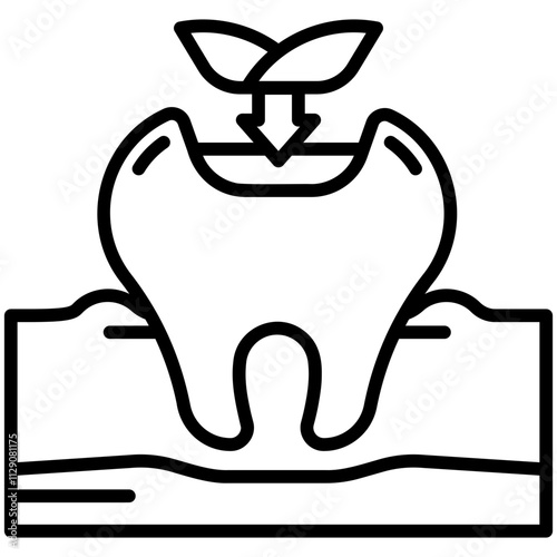 tooth filling Line Icon