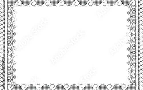 Vector Black and White Boarder designs for Frame and page decoration