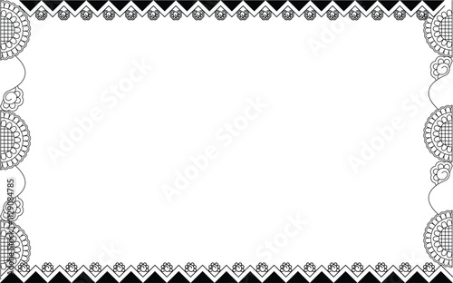 Vector Black and White Boarder designs for Frame and page decoration