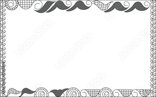 Vector Black and White Boarder designs for Frame and page decoration