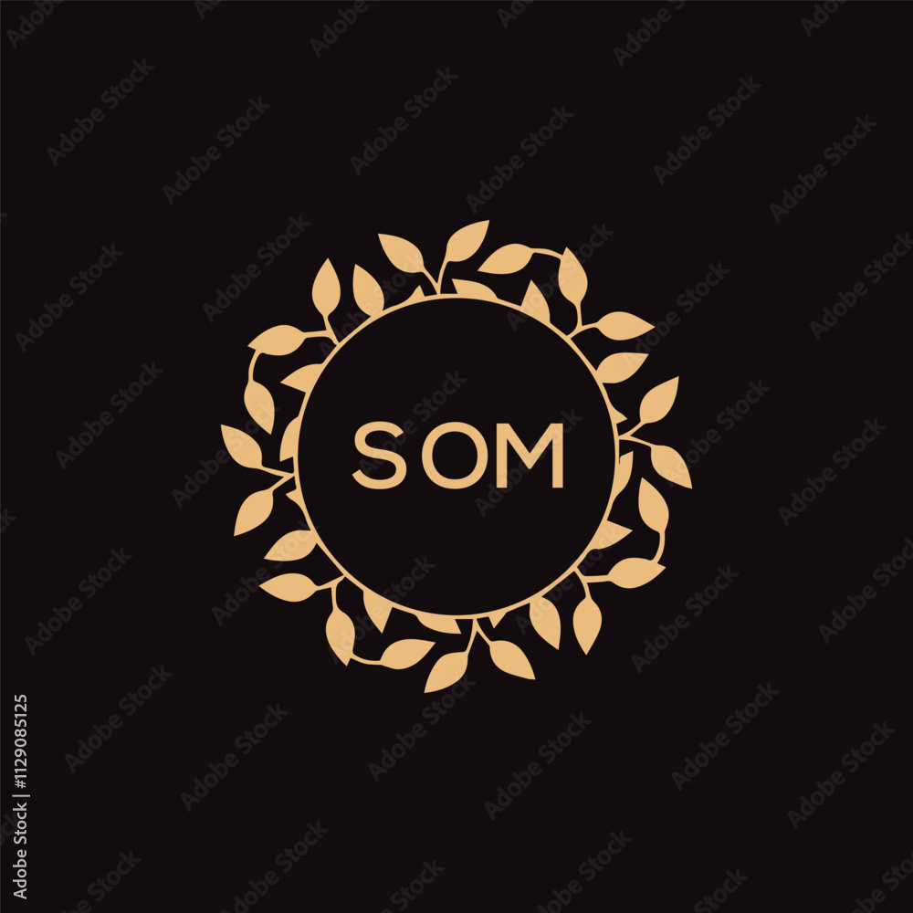 Naklejka premium SOM letter logo design .