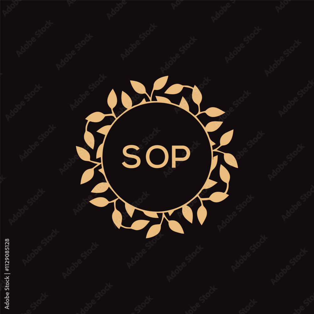 Naklejka premium SOP letter logo design .