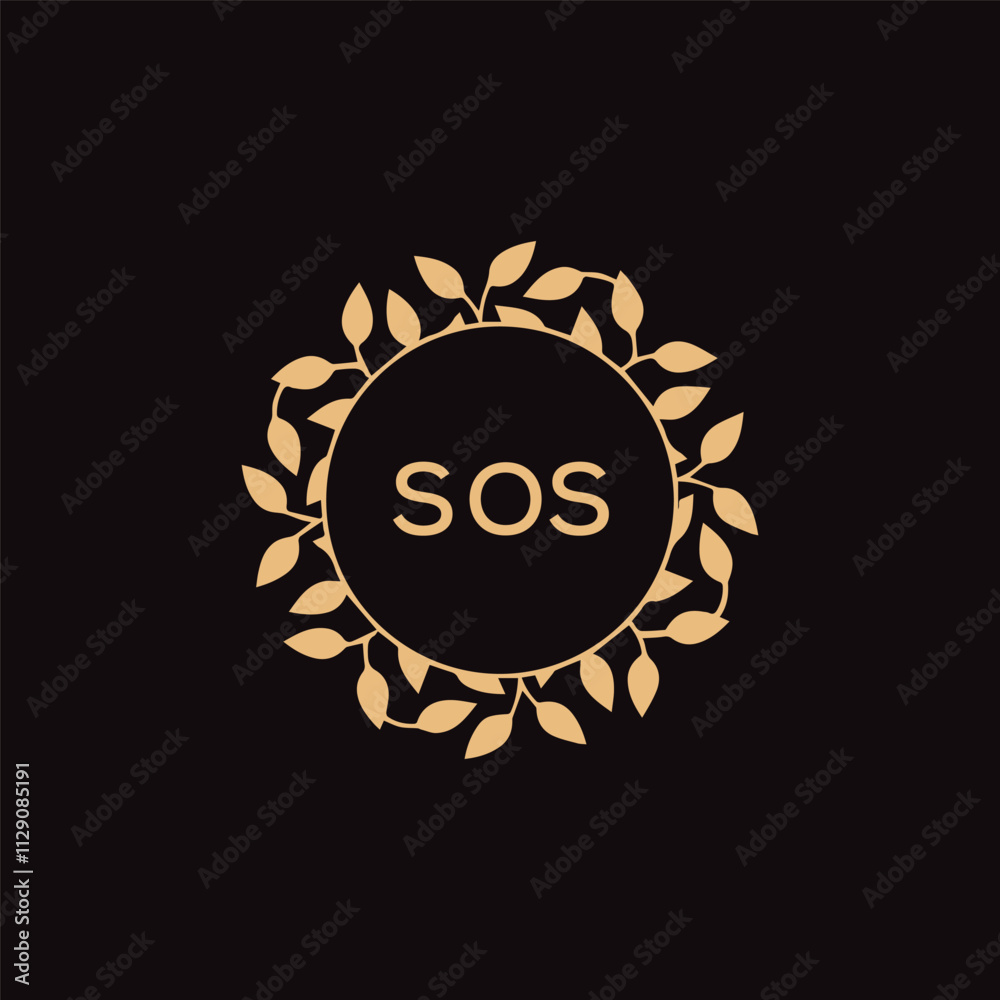 Naklejka premium SOS letter logo design .