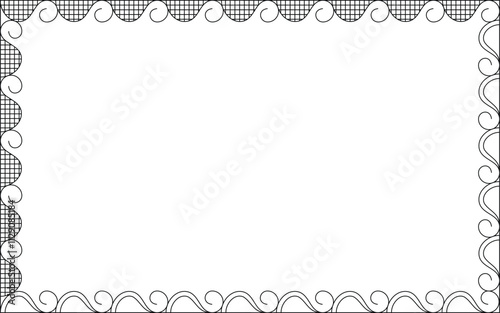 Vector Black and White Boarder designs for Frame and page decoration