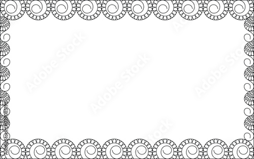 Vector Black and White Boarder designs for Frame and page decoration