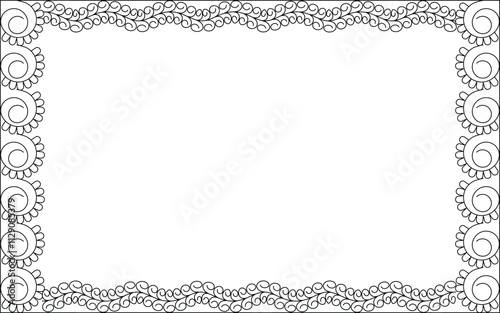 Vector Black and White Boarder designs for Frame and page decoration