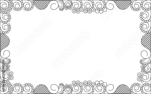 Vector Black and White Boarder designs for Frame and page decoration