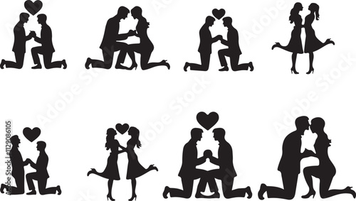 vector silhouettes of people