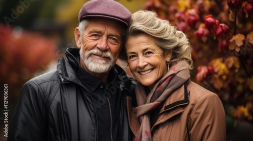 A man and a woman are smiling at the camera