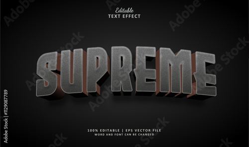 Supreme Editable Text Effect Style 3d Bold