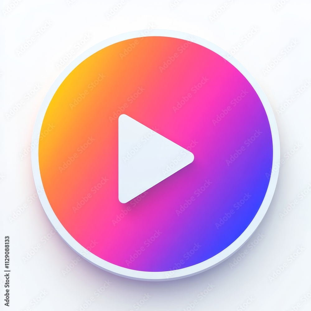 Vibrant Play Button Design Vibrant Play Button Design