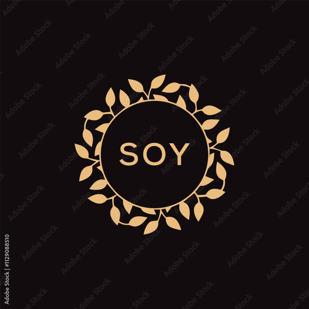 Naklejka premium SOY letter logo design .