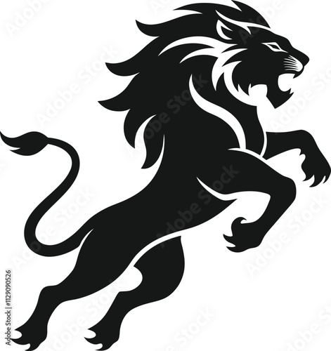 Black Lion Icon Silhouette Vector Illustration photo