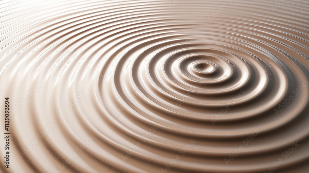 Concentric Circles in Neutral Tones Create a Soothing Ripple Effect on a Flat Surface Concentric Circles in Neutral Tones Create a Soothing Ripple Effect on a Flat Surface