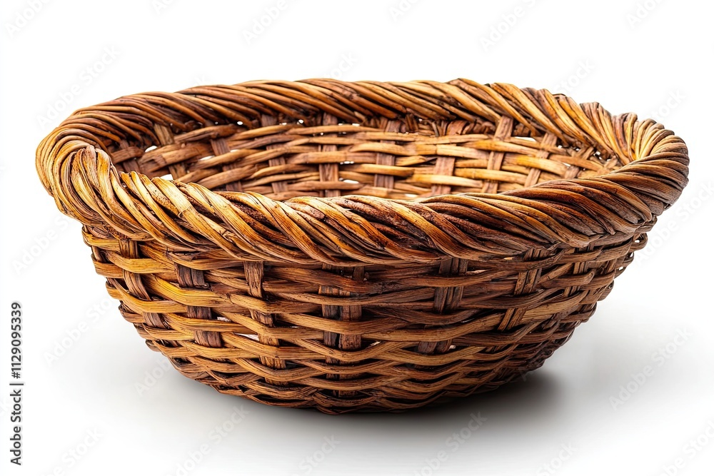 Wicker basket isolated on white background Wicker basket isolated on white background