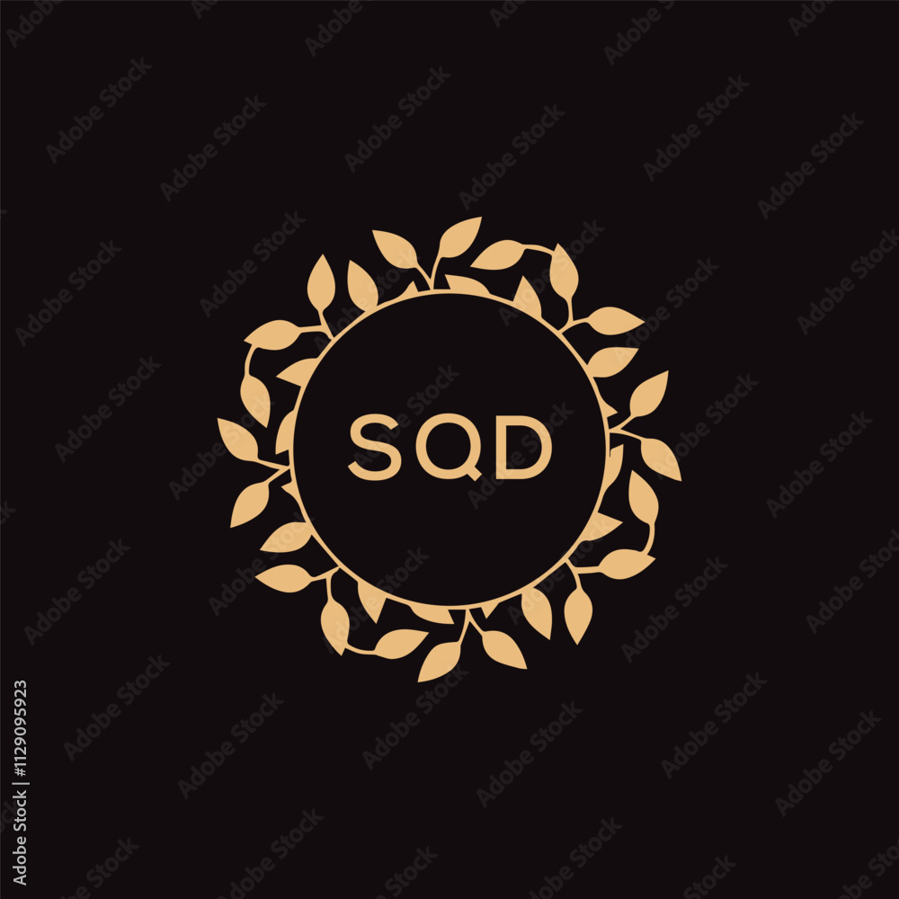Naklejka premium SQD letter logo design .
