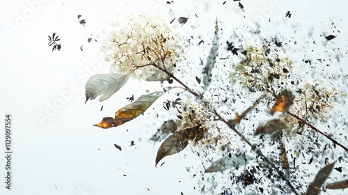 Ephemeral Bloom: A Delicate Dance of Nature's Decay - Abstract Floral Art photo