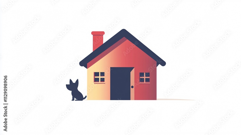 Modern Dog House Icon Vector Isolated on White Background Modern Dog House Icon Vector Isolated on White Background