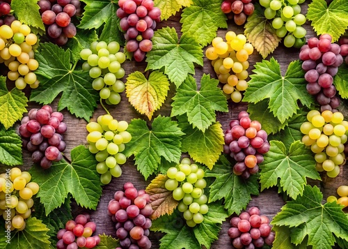 Wallpaper Mural Seamless Pattern of Grapes with Blossoms and Leaves Captured by Drone Photography for Unique Backgrounds and Textures in Design Projects Torontodigital.ca