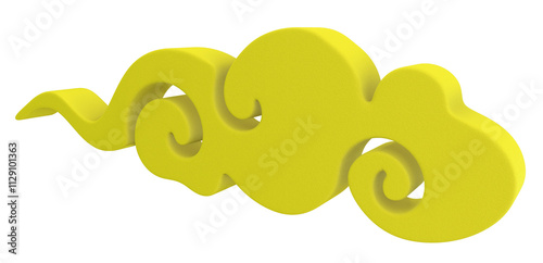 Yellow chinese new year cloud for lunar background template photo