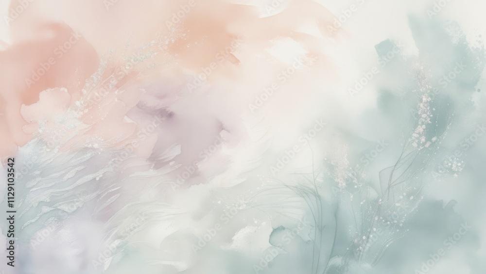 Delicate Pastel Abstract with Subtle Glitter Accents Delicate Pastel Abstract with Subtle Glitter Accents
